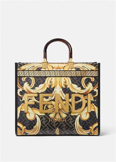 vintage fendi shopper tote|fendi sunshine shopper.